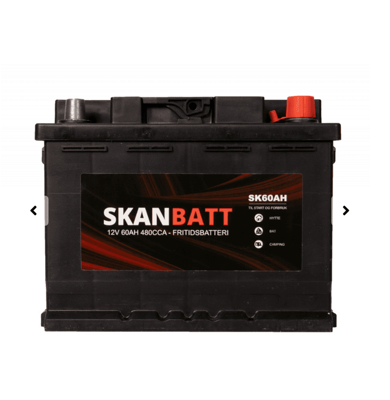 SKANBATT Fritidsbatteri 12V 60AH 480CCA
