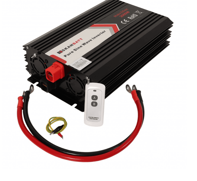 Hovedbilde SKANBATT Inverter 12V 2000W Ren Sinus m/Trådløs ...