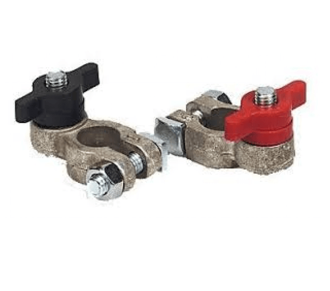 Hovedbilde  Batteripolsko m/vingemutter pluss 