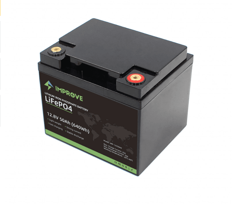 IMPROVE Lithium Batteri 12V 50Ah (LiFePO4) BMS 50A