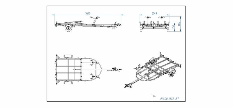 Tiki Vannscooterhenger JP1400-LB/2 JET