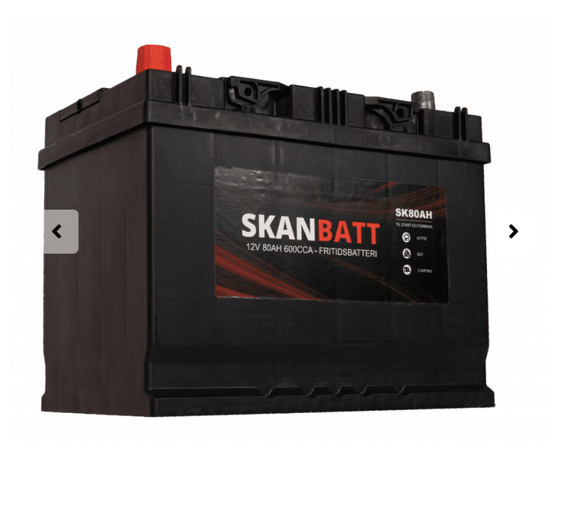 SKANBATT Fritidsbatteri 12V 80AH 600CCA
